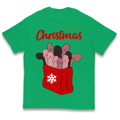 All I Want For Christmas Santa Bag Funny T Shirt