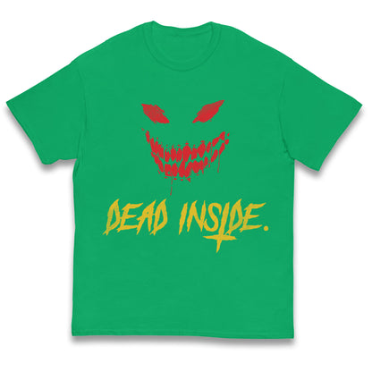 Horror Face Dead Inside Halloween Kids T Shirt