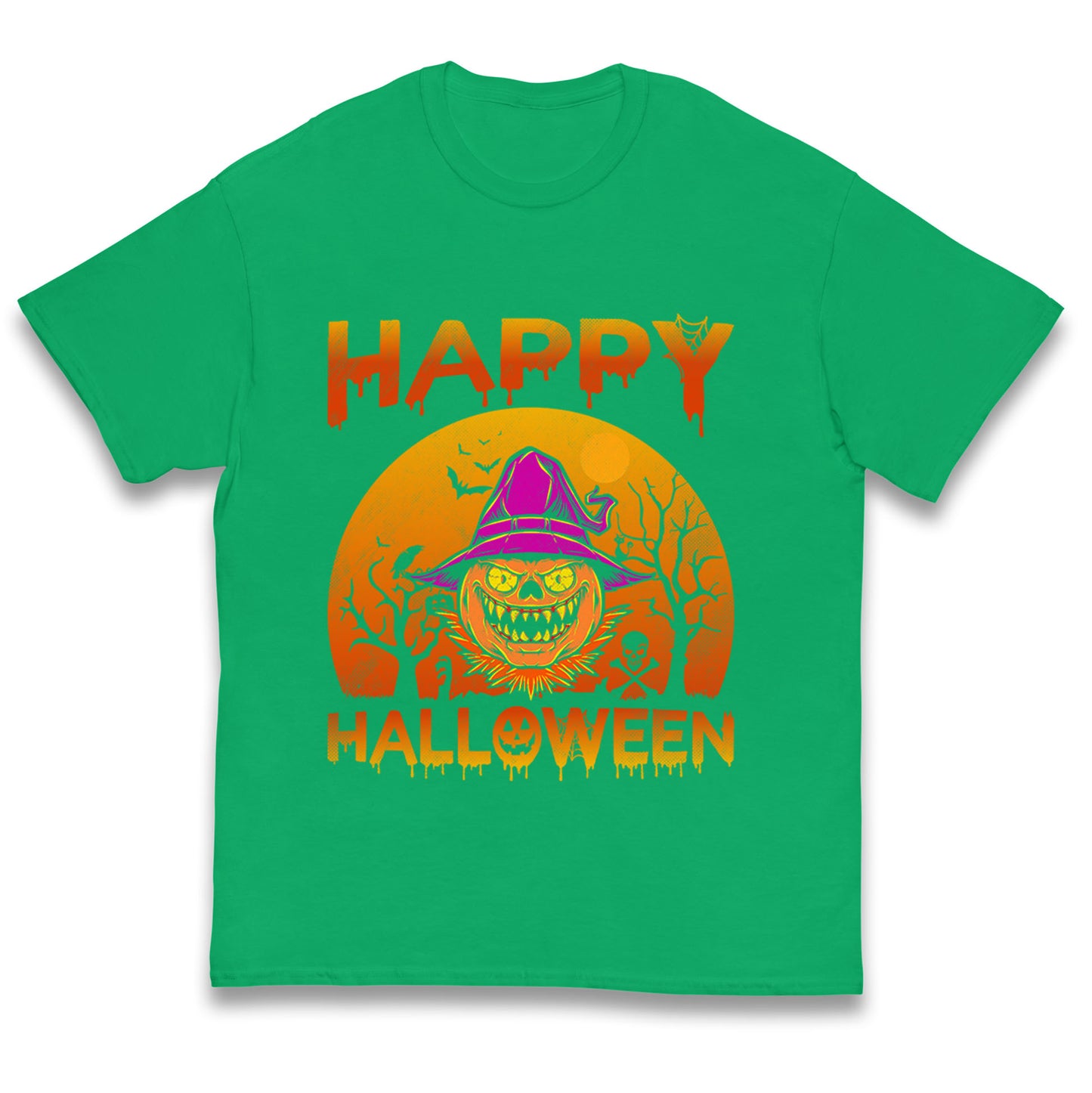 Happy Halloween Pumpkin Witch T Shirt
