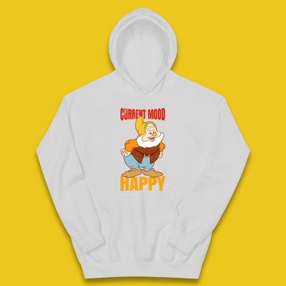 Disney Seven Dwarfs Current Mood Grumpy Bashful Sleepy Doc Dopey Sneezy Happy 7 Dwarfs Matching Disneyland Vacation Kids Hoodie