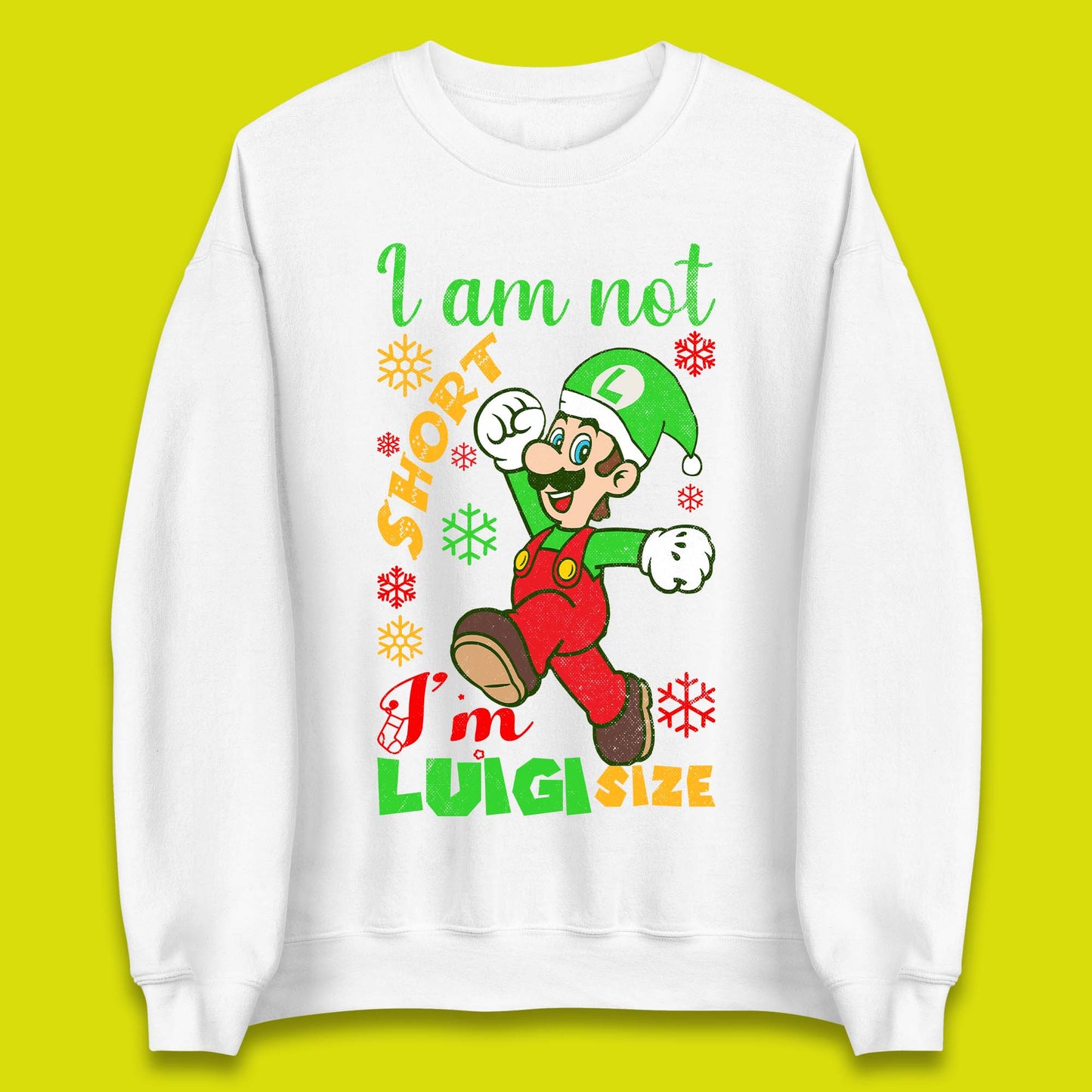 Luigi Size Mario Size Christmas Unisex Sweatshirt