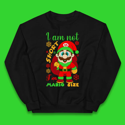 Luigi Size Mario Size Christmas Kids Jumper