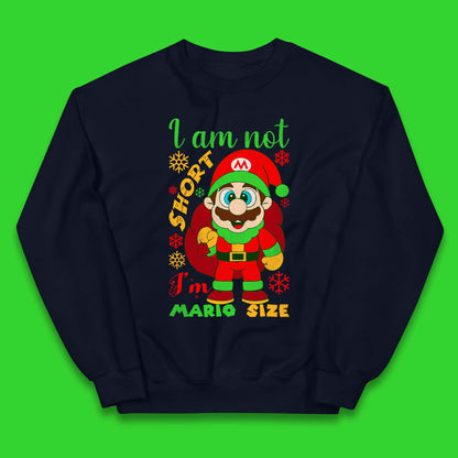 Luigi Size Mario Size Christmas Kids Jumper