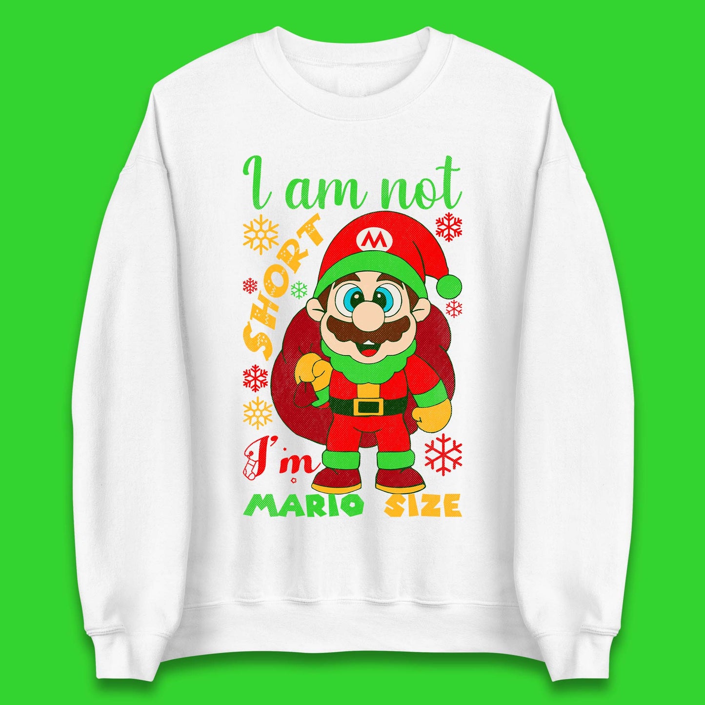 Luigi Size Mario Size Christmas Unisex Sweatshirt