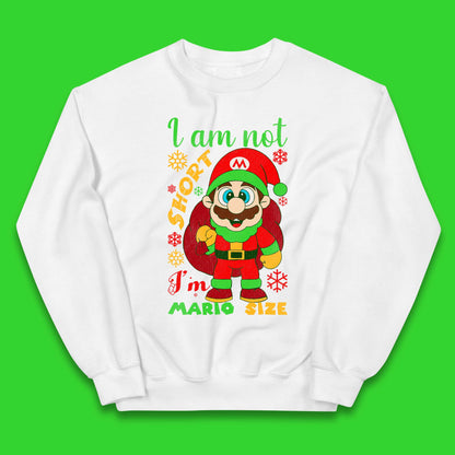 Luigi Size Mario Size Christmas Kids Jumper