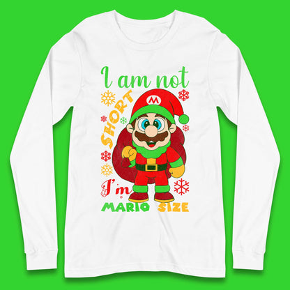 Luigi Size Mario Size Christmas Long Sleeve T-Shirt