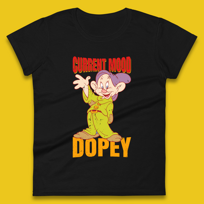 Disney Seven Dwarfs Current Mood Grumpy Bashful Sleepy Doc Dopey Sneezy Happy 7 Dwarfs Matching Disneyland Vacation Womens Tee Top