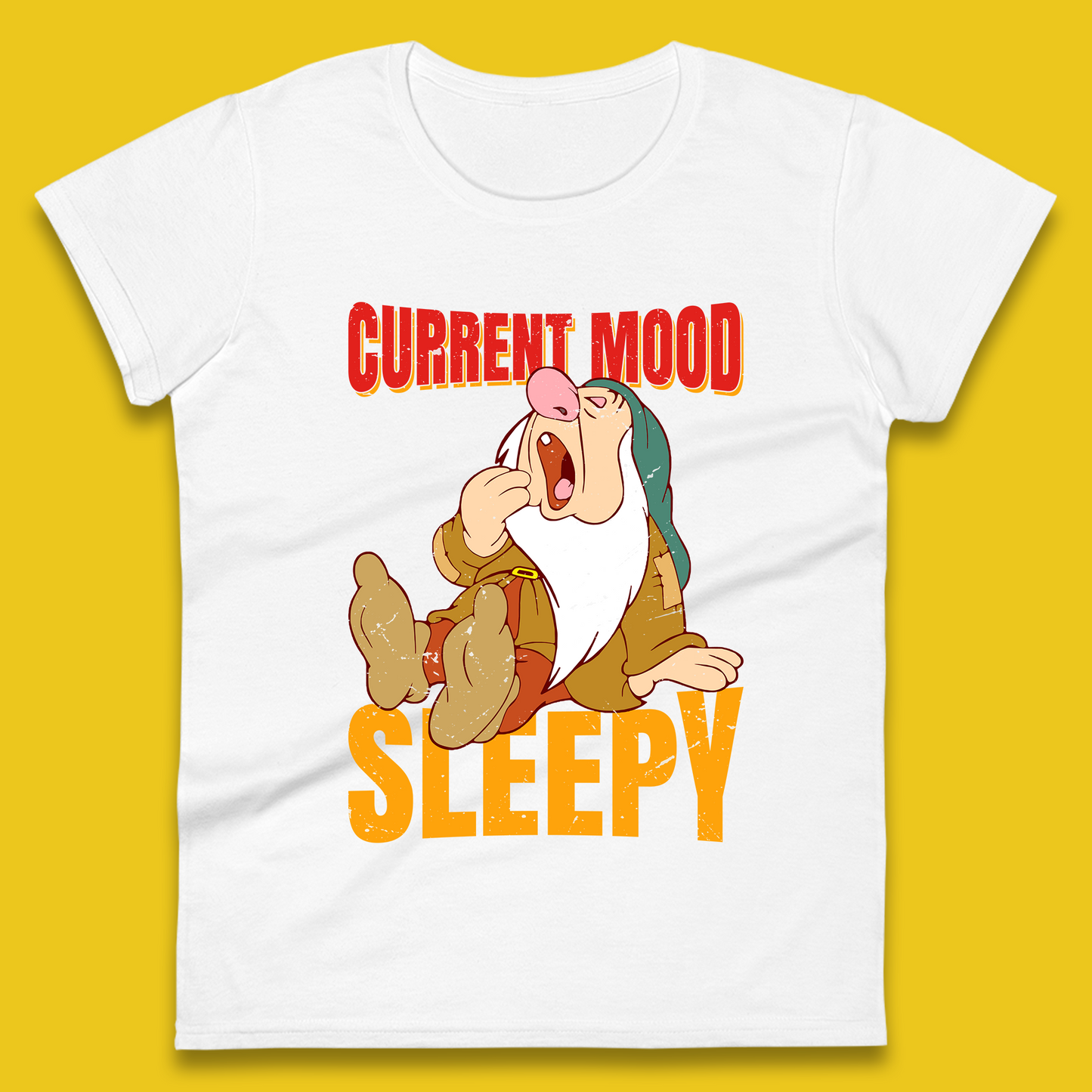 Disney Seven Dwarfs Current Mood Grumpy Bashful Sleepy Doc Dopey Sneezy Happy 7 Dwarfs Matching Disneyland Vacation Womens Tee Top