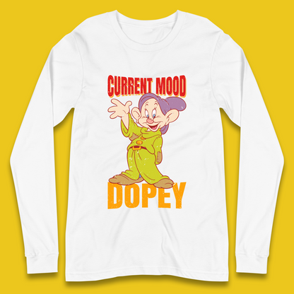 Disney Seven Dwarfs Current Mood Grumpy Bashful Sleepy Doc Dopey Sneezy Happy 7 Dwarfs Matching Disneyland Vacation Long Sleeve T Shirt