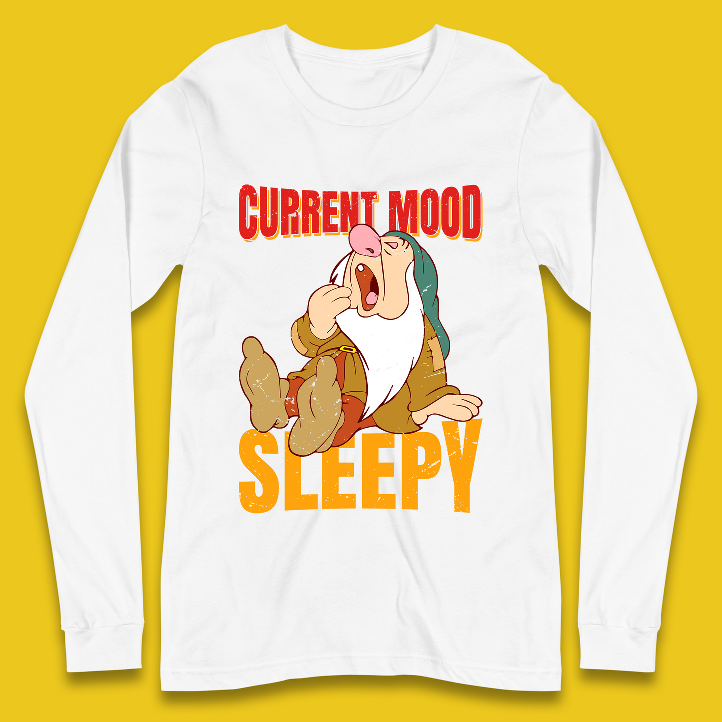 Disney Seven Dwarfs Current Mood Grumpy Bashful Sleepy Doc Dopey Sneezy Happy 7 Dwarfs Matching Disneyland Vacation Long Sleeve T Shirt