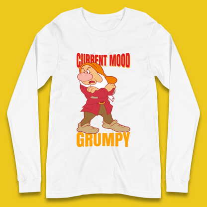 Disney Seven Dwarfs Current Mood Grumpy Bashful Sleepy Doc Dopey Sneezy Happy 7 Dwarfs Matching Disneyland Vacation Long Sleeve T Shirt