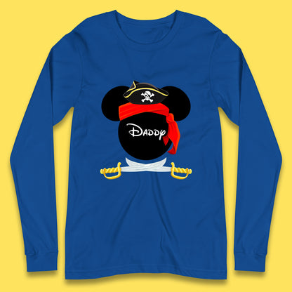 Disney Pirate Mickey Mouse Pirate Minnie Mouse Head Disney World Pirate Swords Cruise Trip Magical Kingdom Long Sleeve T Shirt