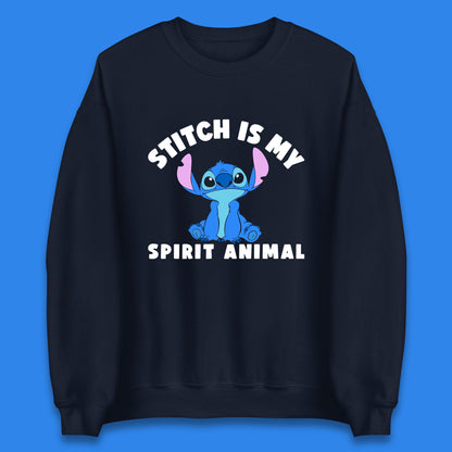 Stitch Is My Spirit Animal Disney Spirit Lilo & Stitch Cartoon Character Ohana Stitch Lover Unisex Sweatshirt