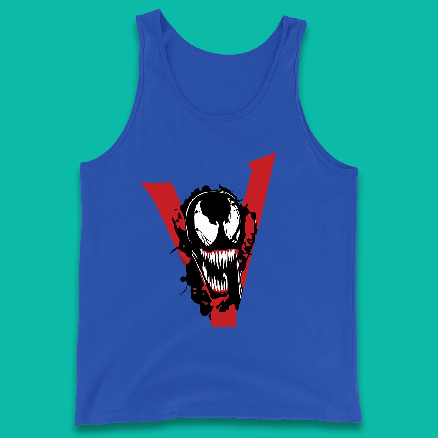 Marvel Venom Face Side View Tongue Out Marvel Avengers Superheros Movie Character Tank Top