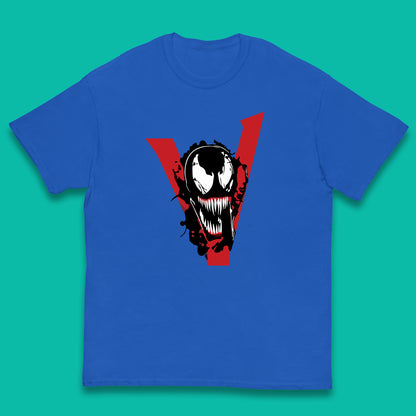 Marvel Venom Face Side View Tongue Out Marvel Avengers Superheros Movie Character Kids T Shirt