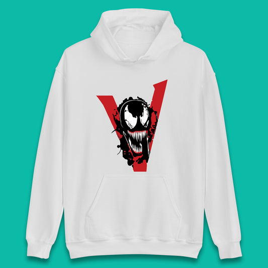 Marvel Venom Face Side View Tongue Out Marvel Avengers Superheros Movie Character Unisex Hoodie