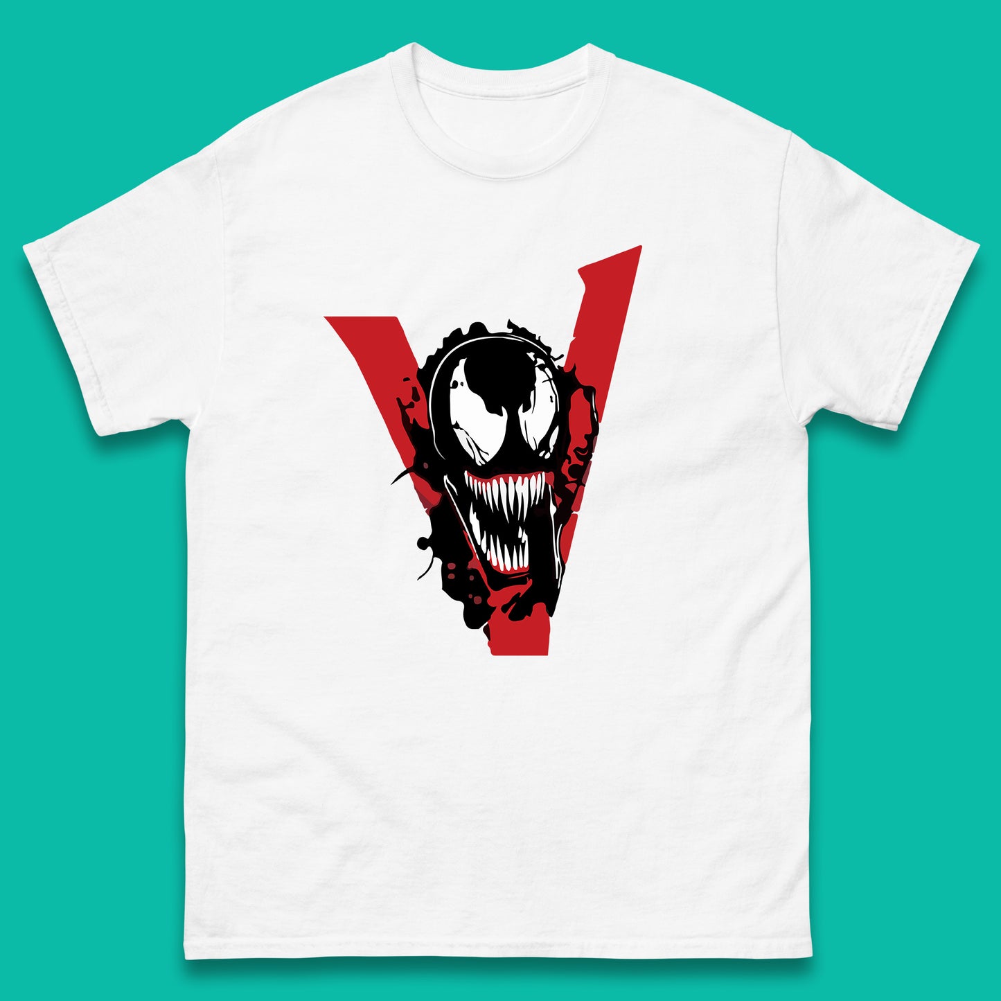 Marvel Venom Face Side View Tongue Out Marvel Avengers Superheros Movie Character Mens Tee Top