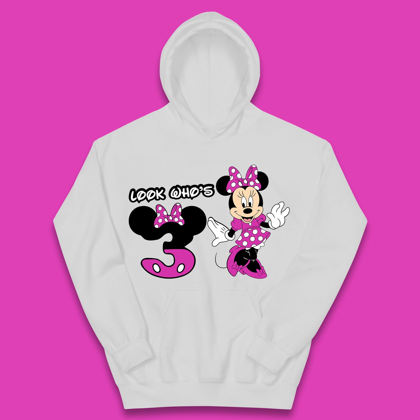 Personalised Disney Mickey Mouse Minnie Mouse Cartoon Your Birthday Year Disneyland Birthday Theme Party Kids Hoodie