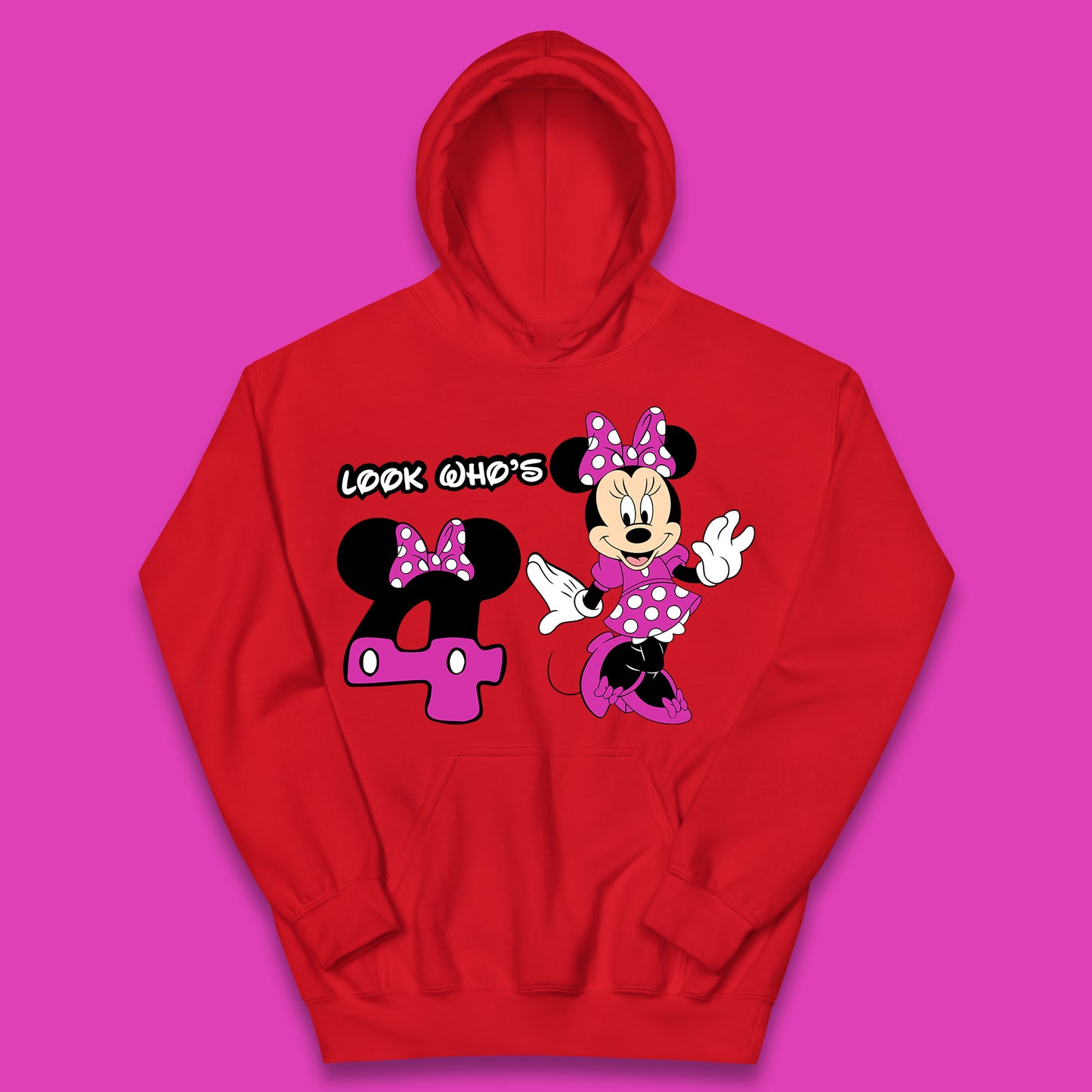 Personalised Disney Mickey Mouse Minnie Mouse Cartoon Your Birthday Year Disneyland Birthday Theme Party Kids Hoodie