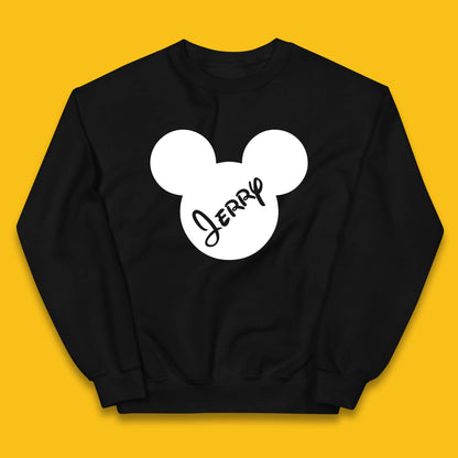 Personalised Disney Mickey Mouse And Minnie Mouse Head Your Name Disneyland Trip Kids Jumper