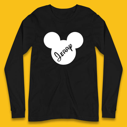 Personalised Disney Mickey Mouse And Minnie Mouse Head Your Name Disneyland Trip Long Sleeve T Shirt