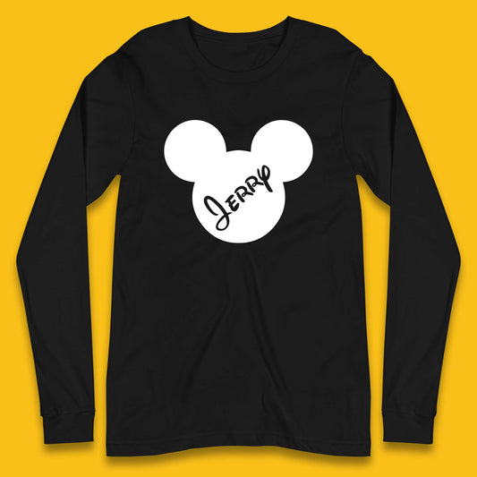 Personalised Disney Mickey Mouse And Minnie Mouse Head Your Name Disneyland Trip Long Sleeve T Shirt