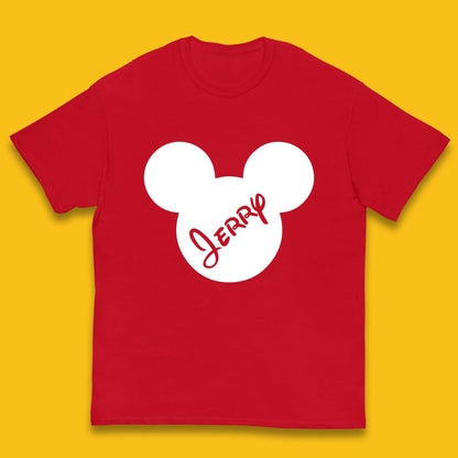 Personalised Disney Mickey Mouse And Minnie Mouse Head Your Name Disneyland Trip Kids T Shirt