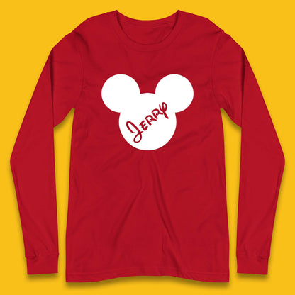 Personalised Disney Mickey Mouse And Minnie Mouse Head Your Name Disneyland Trip Long Sleeve T Shirt