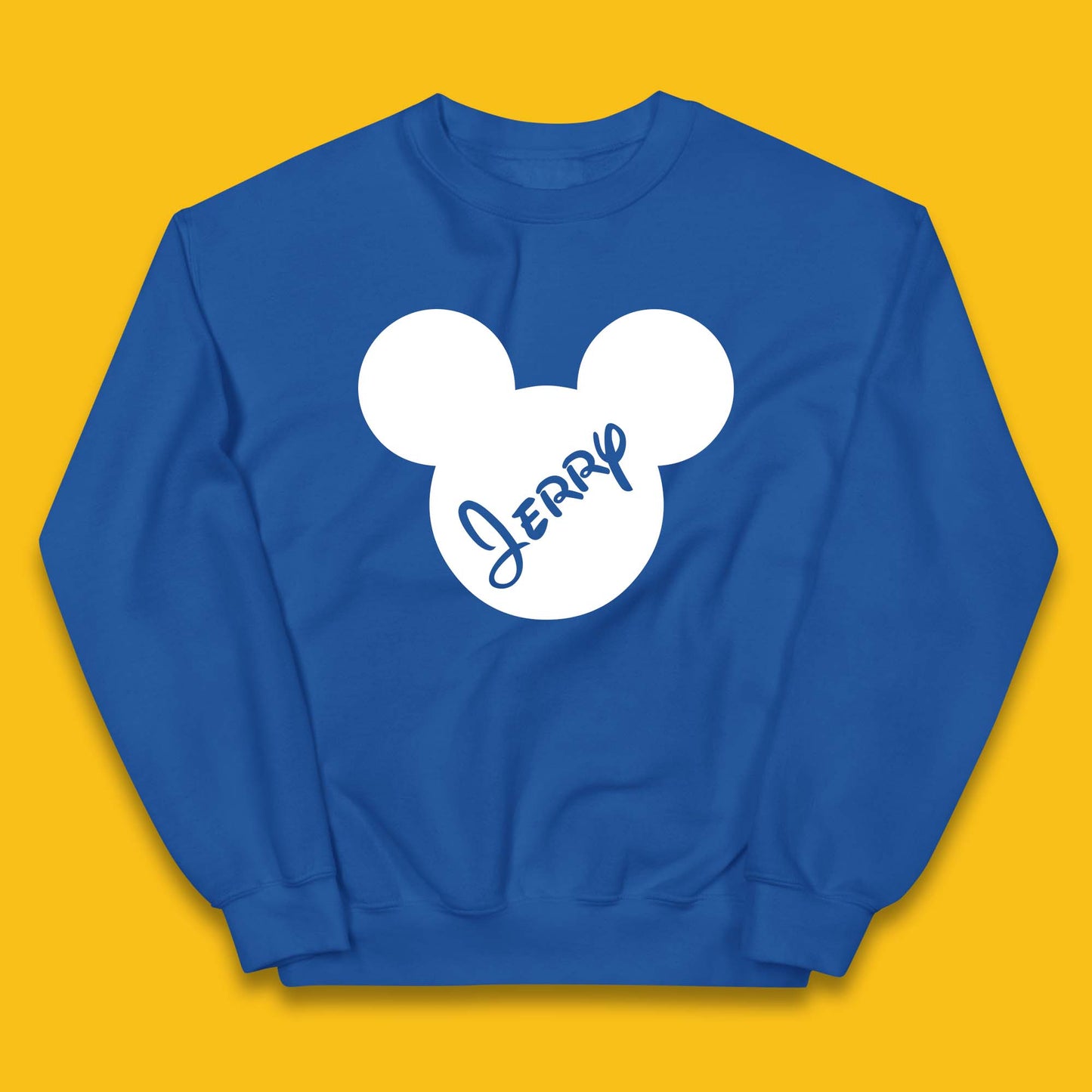 Personalised Disney Mickey Mouse And Minnie Mouse Head Your Name Disneyland Trip Kids Jumper