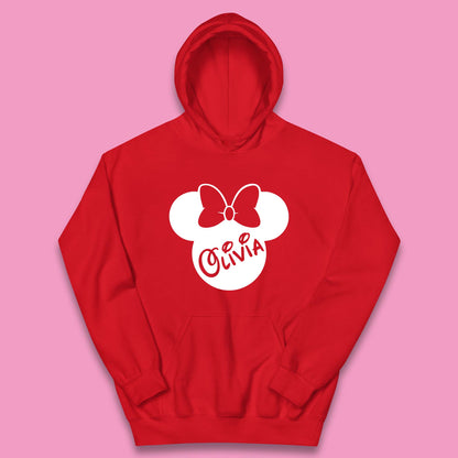 Personalised Disney Mickey Mouse And Minnie Mouse Head Your Name Disneyland Trip Kids Hoodie