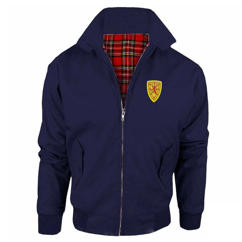 Retro Scotland 1879 Embroidered Classic Harrington Jacket