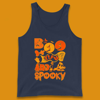 Boo Tiful and Spooky Halloween Horror Scary Boo Ghost Spooky Season Tank Top