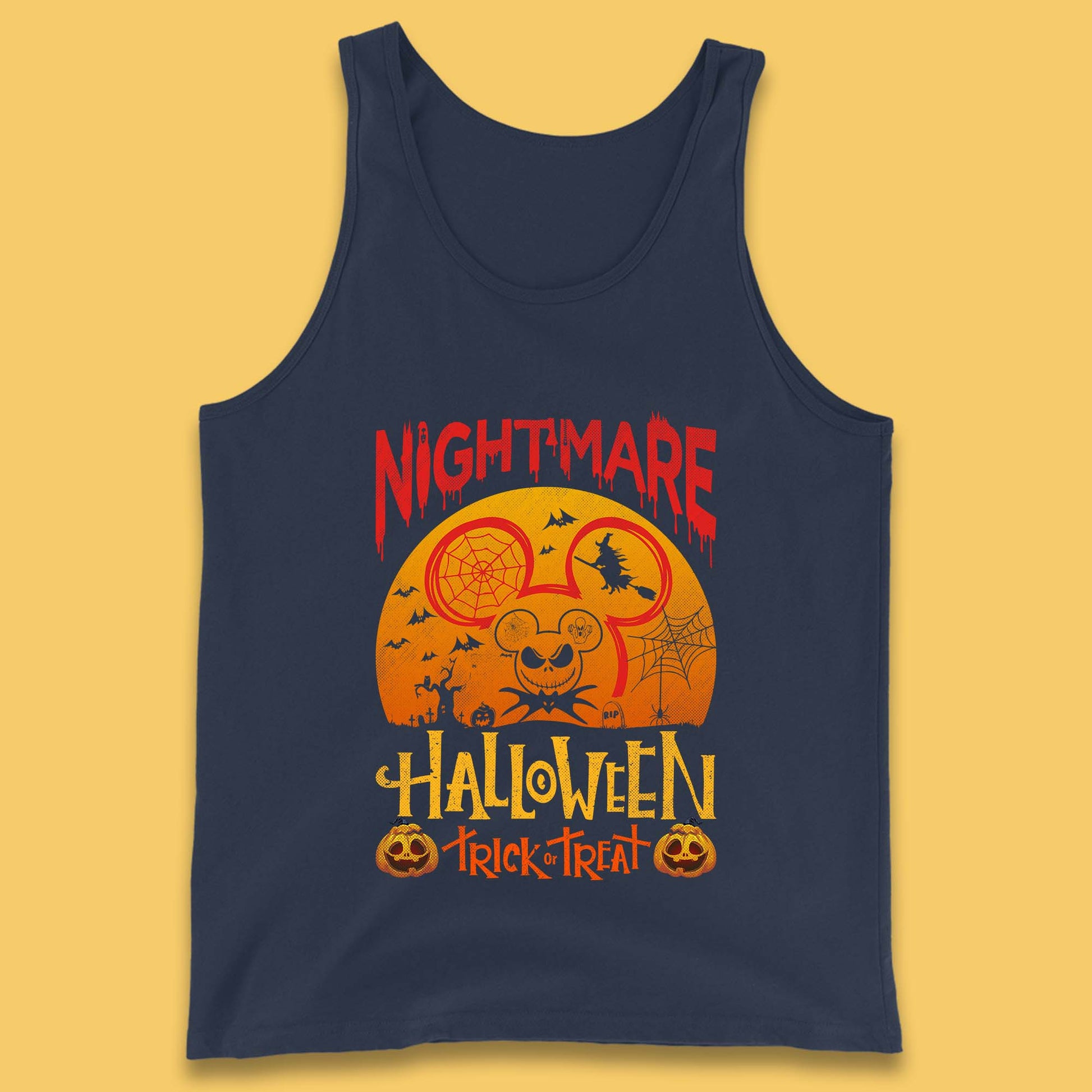 halloween mickey mouse jack skellington tank top