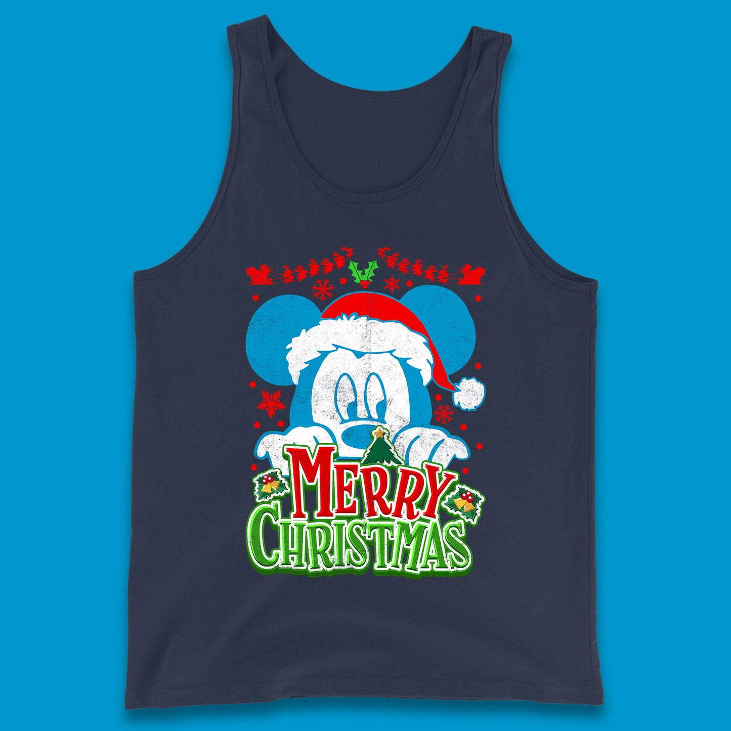 mickey mouse christmas tank top