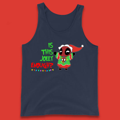 Jolly Enough Deadpool Christmas Tank Top