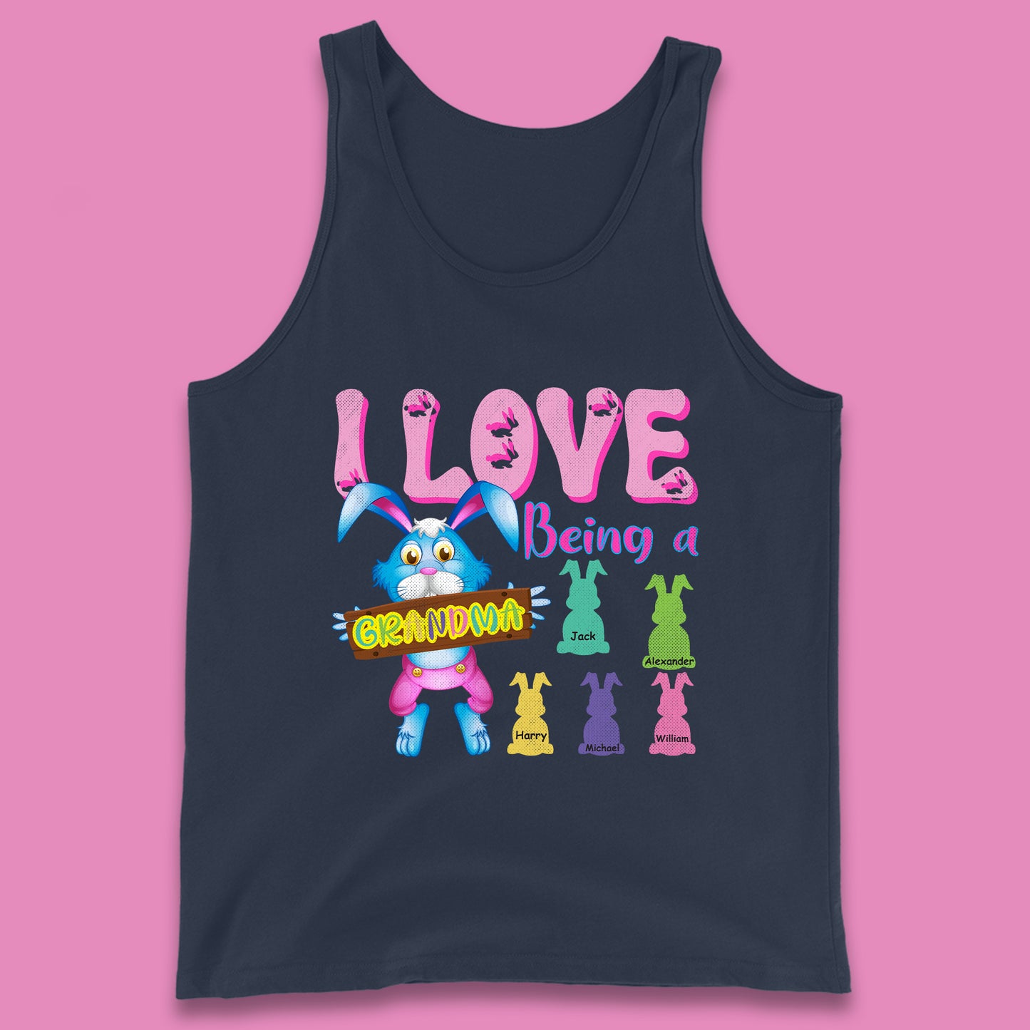 Personalised I Love Being A Grandma Tank Top