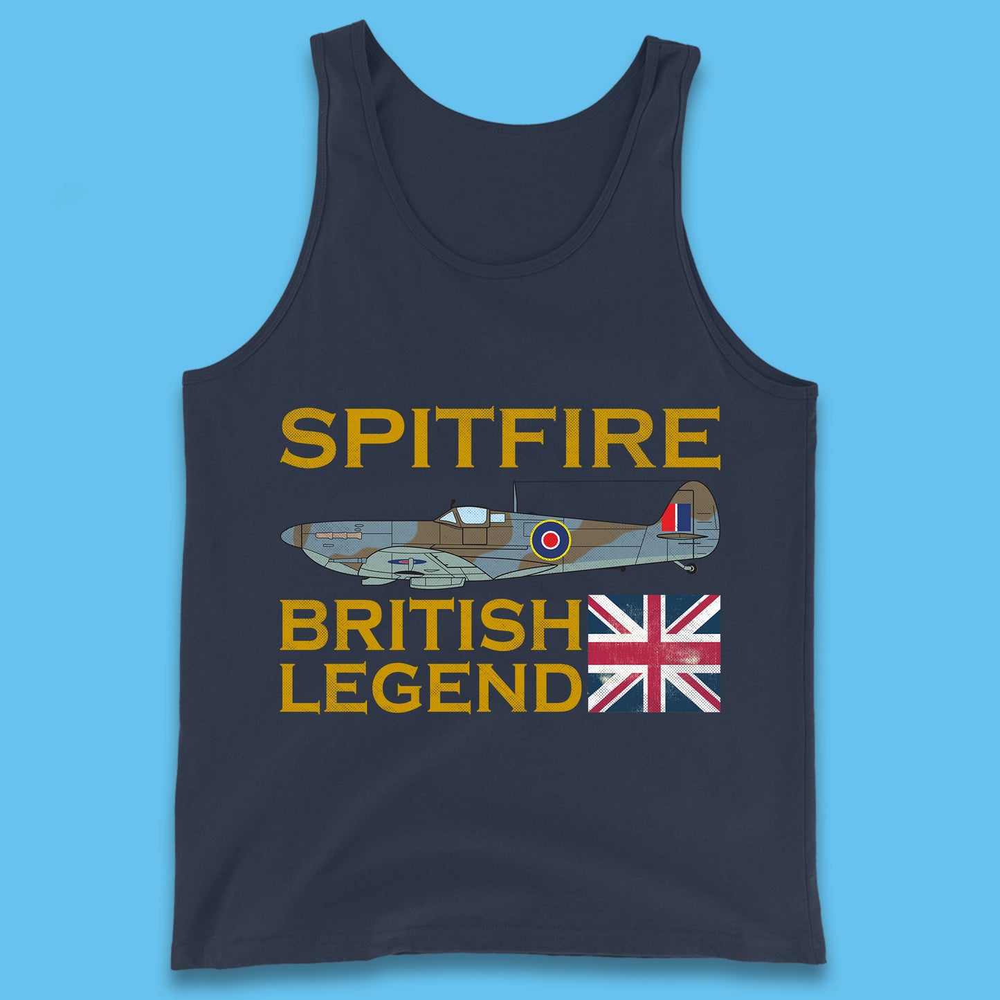 Supermarine Spitfire British Legend Fighter Aircraft Royal Air Force Spitfire WW2 Remembrance Day Tank Top