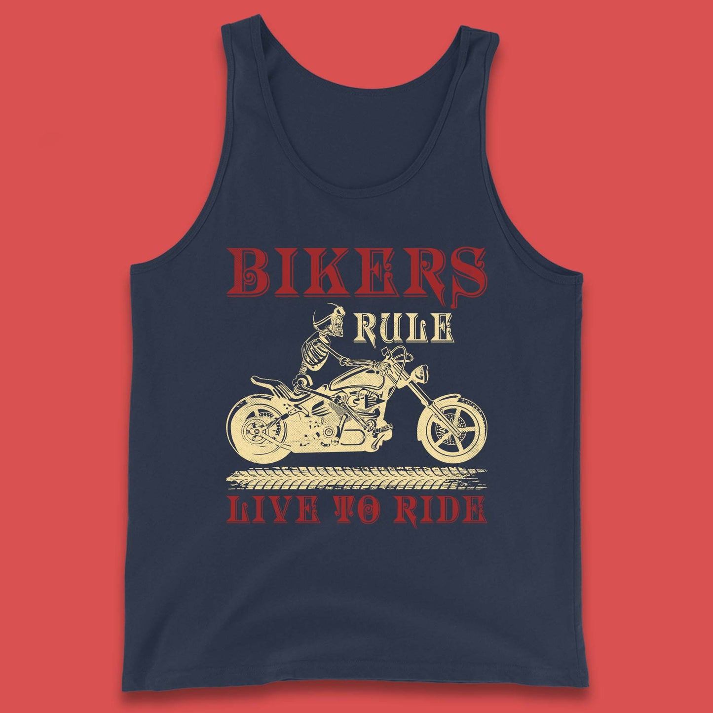 Bikers Rule Live To Ride Tank Top