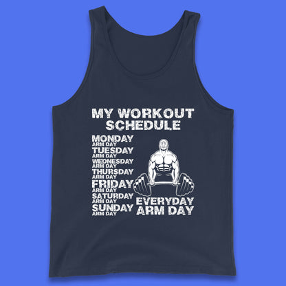 My Workout Schedule Everyday Arm Day Daily Routine  Arm Gym Workout Everyday Of Week Arm Day Fitness Tank Top