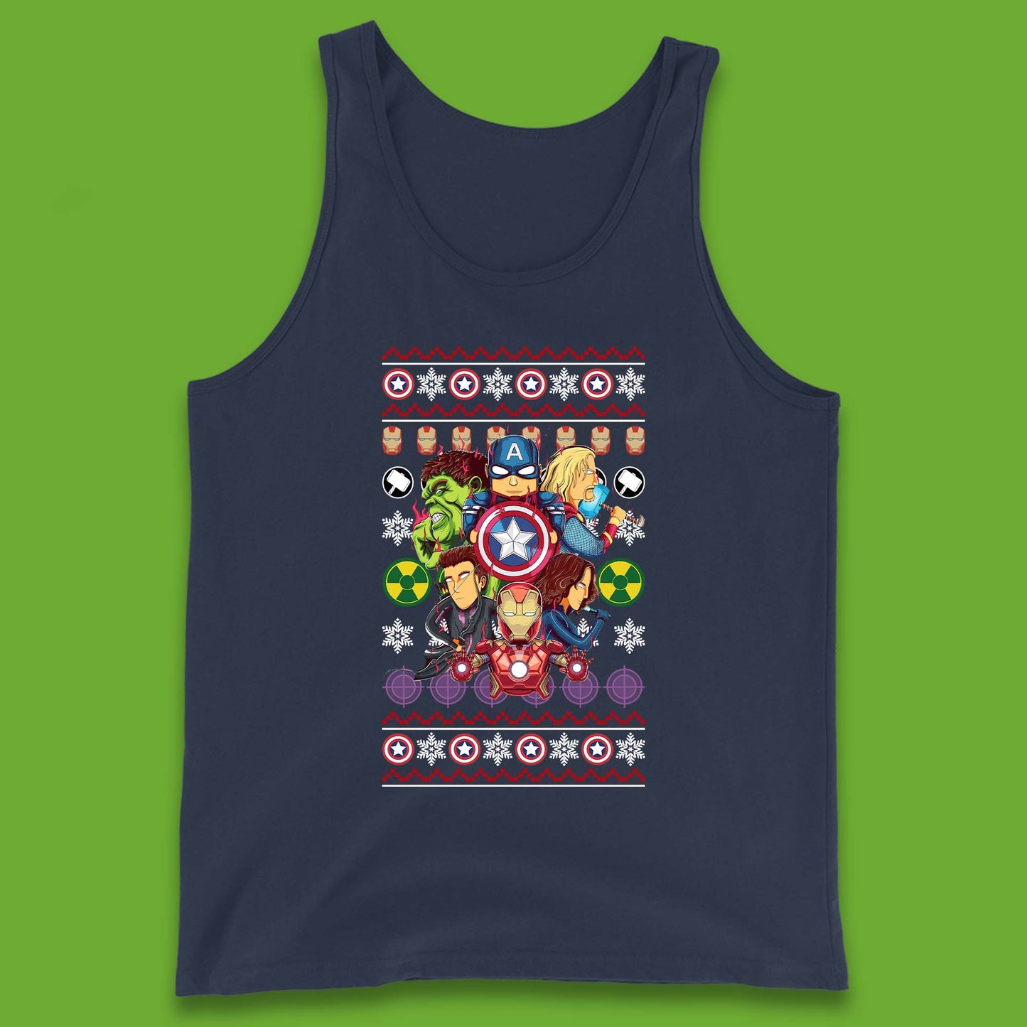 Christmas Avengers Superheroes Tank Top