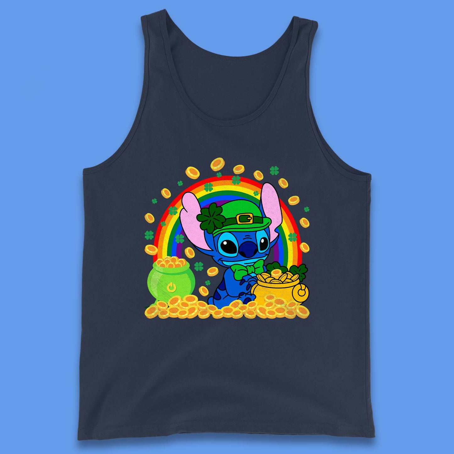 Disney Stitch St Patrick's Day Tank Top