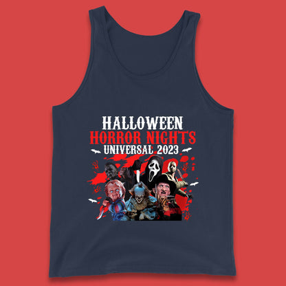 Halloween Horror Nights Universal 2023 Halloween Horror Movie Characters Friends Halloween Serial Killers Tank Top