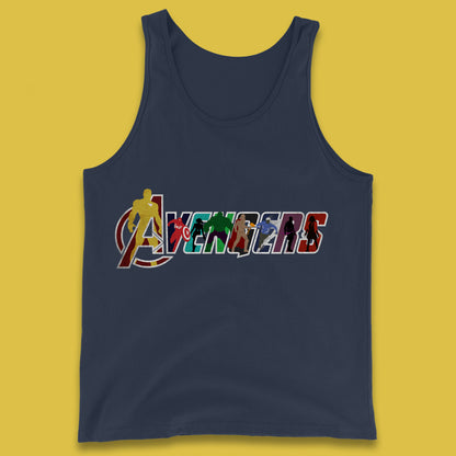 Marvel Avengers Super Heroes Movie Characters Spider Man, Hulk, Iron Man, Thor, Captain America Avengers Group Tank Top