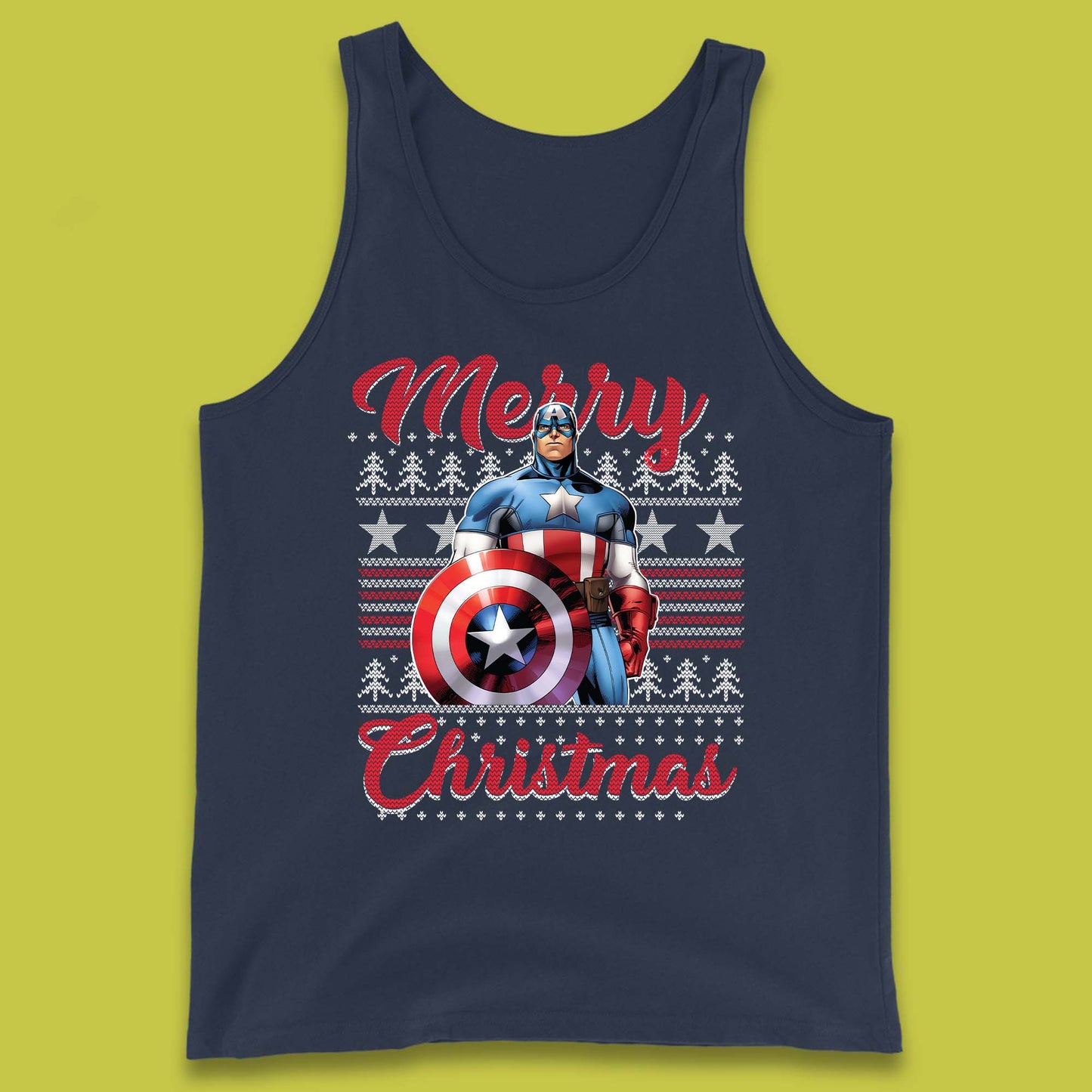 Captain America Christmas Tank Top