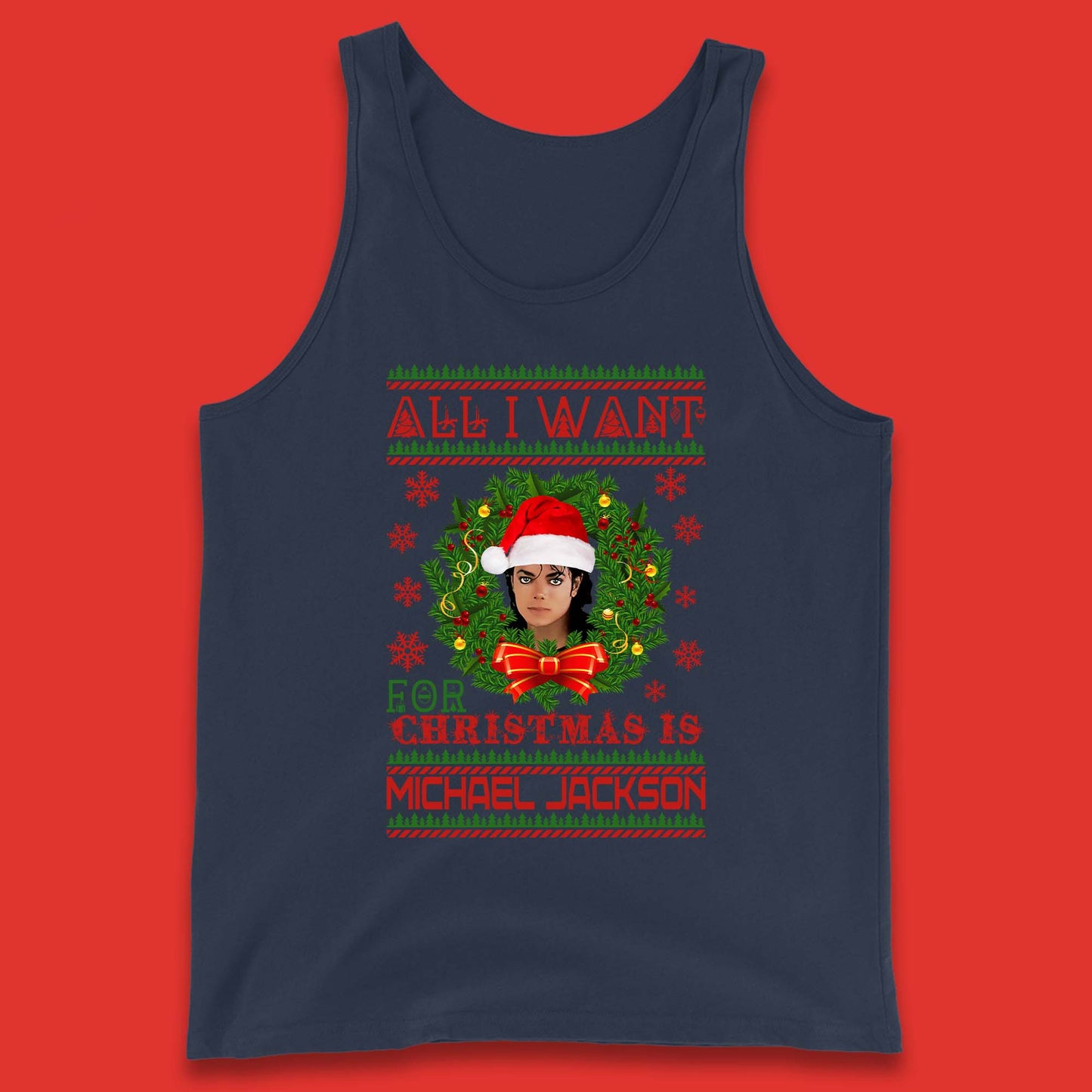 Michael Jackson Christmas Tank Top