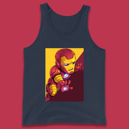 Flying Chibi Iron Man Superhero Marvel Avengers Comic Book Character Iron-Man Marvel Comics Tank Top