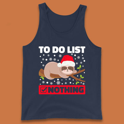 Lazy Sloth To Do List Christmas Tank Top