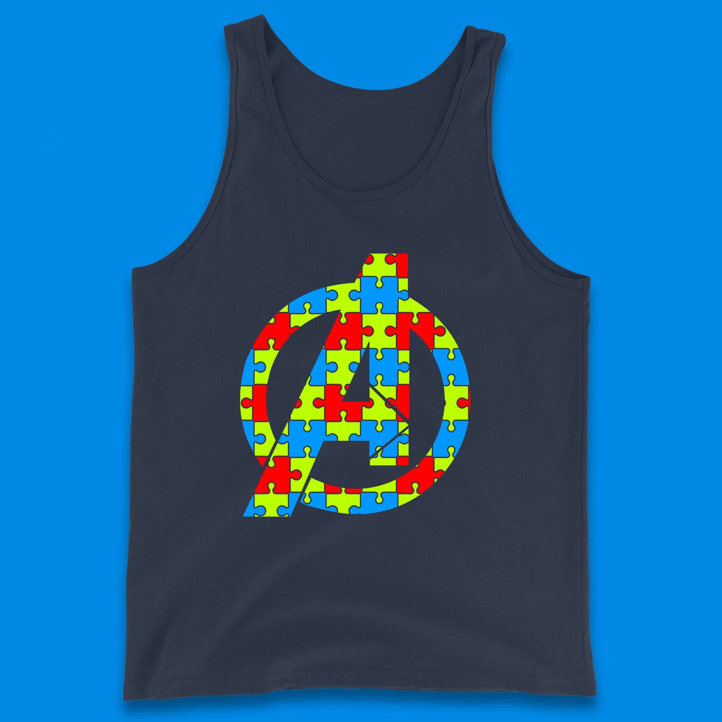 Marvel Avengers Autism Avenger Logo Autism Awareness Day Superhero Autism Is Your Super Power  Tank Top