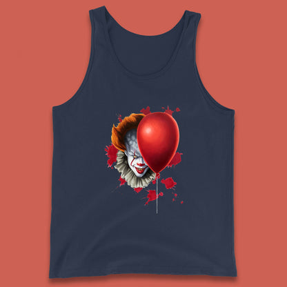 IT Pennywise Clown With Balloon Halloween Evil Clown Costume Horror Movie Serial Killer Tank Top