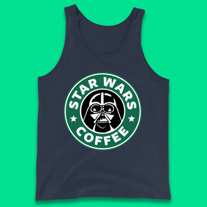 Sci-fi Action Adventure Movie Character Darth Vader Star Wars Coffee Starbucks Coffee Spoof Star Wars 46th Anniversary Tank Top